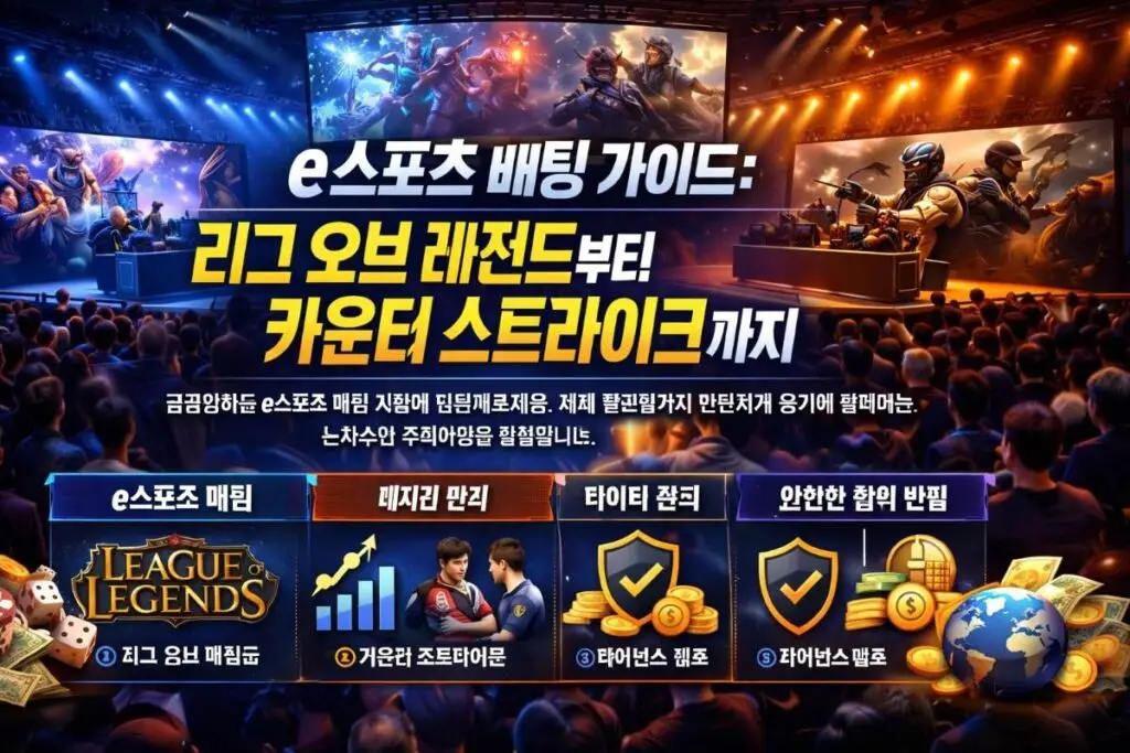 E스포츠 배팅 가이드: 리그 오브 레전드부터 카운터 스트라이크까지